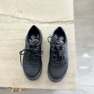 ECCO Hydromax Natural Motion Black Leather Golf Shoes, in Men’s Size US 9